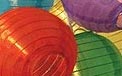 Mini Nylon String Light Lanterns & Nylon Shade String Lights - Lantern Style Shade Lights