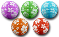 Round Lantern Light Set - Hibiscus Design