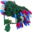 60 Count Indoor/Outdoor C3 LED Red White & Blue String Light Set - 905720
