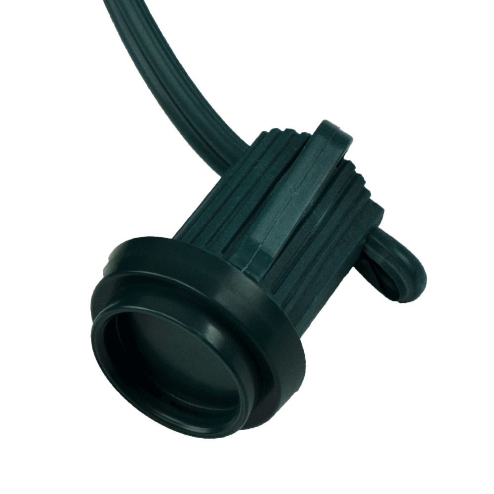Plastic Caps for Covering C7 & C9 Sockets - 10 Pack - Green DL-C7/C9CAP
