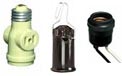 Light Bulb Sockets, Outlet Adapters, Pin Type Sockets & Lamp Parts - String Light Accessories & Tools