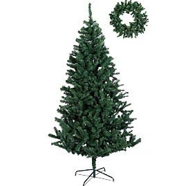 7' Spruce Artificial Christmas Tree w/ 18" Wreath - Artificial Christmas Tree Decorations