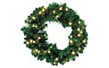 24" Beach Spruce Pre-Lit Artificial Christmas Wreath - 50 Clear Bulbs