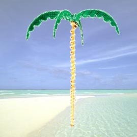 4.5' Pre-Lit Rope Light Palm Tree - Palm Tree Ropelights