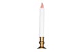Battery Operated LED Flickering Window Candle w/ Brass Base