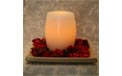 6" Hurricane Battery Operated Flameless Pillar Candle - Champagne