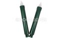 2 Pack Battery Operated LED Flickering Flame Tapered Window Candle - 7.5" High - Green w/ Yellow Flame - 902875-GR