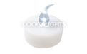 LED Flickering Flame Tea Light Candle - White w/ White Flame - AIS-TLWHT