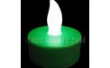 LED Flickering Flame Tea Light Candle - Green TL10348G