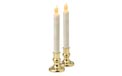 LED Flickering Flameless Tapered Candles - White - 2 Pack - TP82