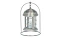 Round Pewter Finish Battery Operated Flameless Candle Lantern