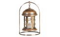 Round Copper Finish Battery Operated Flameless Candle Lantern