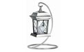Square Pewter Finish Battery Operated Flameless Candle Lantern 650390