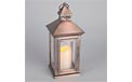LED Metal & Resin Battery Operated Flameless Candle Lantern w/ Timer - Indoor/Outdoor - Copper Square Lantern - GC35915