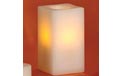 6" Square Pillar Battery Operated Flameless Candle - Champagne - 10317-CH