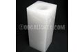 8" Square Pillar Battery Operated Flameless Candle w/ Timer - White - 10908-WH