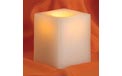 4" Square Pillar Battery Operated Flameless Candle - White - 650281