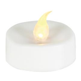 12 Pack White LED Flickering Flame Tea Lights - Battery Operated Candles