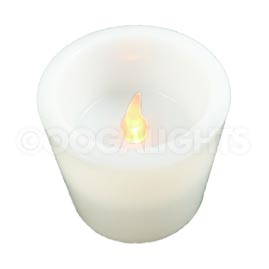 White LED Battery Operated Flickering Flame Candle Votive - 2" x 2" - Battery Operated Flicker Candles