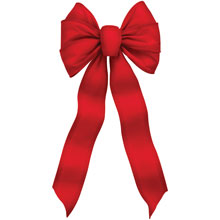 7-Loop Red Velvet Wire Christmas Bows - 10" x 22" - 12 Pack