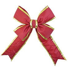 18" Red/Gold Nylon Christmas Bow/Ribbon