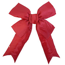 18" Red Nylon Christmas Bow/Ribbon
