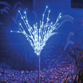 36" LED Burst Garden Stake Light Set - Blue - 140 Lights - Decorative LED Lighting