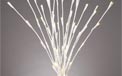 LED Lighted Branches - (3) 39" White Branches - Battery Operated - 60 Warm White LED Lights - GC35279