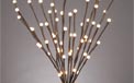 LED Lighted Branches - (1) 20" Brown Branch - Battery Operated w/ Timer - 60 Warm White Ball LED Lights - GC36851