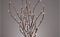 LED Lighted Branches - (2) 39" Brown Branches - Battery Operated - 60 Warm White LED Lights - GC37903