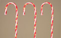 28 Inch Transparent Candy Cane Lawn Stakes - 60L - Set of 3 - GC2011710
