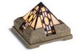 Mission Style Stained Glass Battery Operated Garden Pathway Lantern