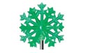 4 pc. Solar Powered Snowflake Stake Light Set - Green - 904937