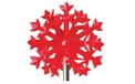 4 pc. Solar Powered Snowflake Stake Light Set - Red - 904944