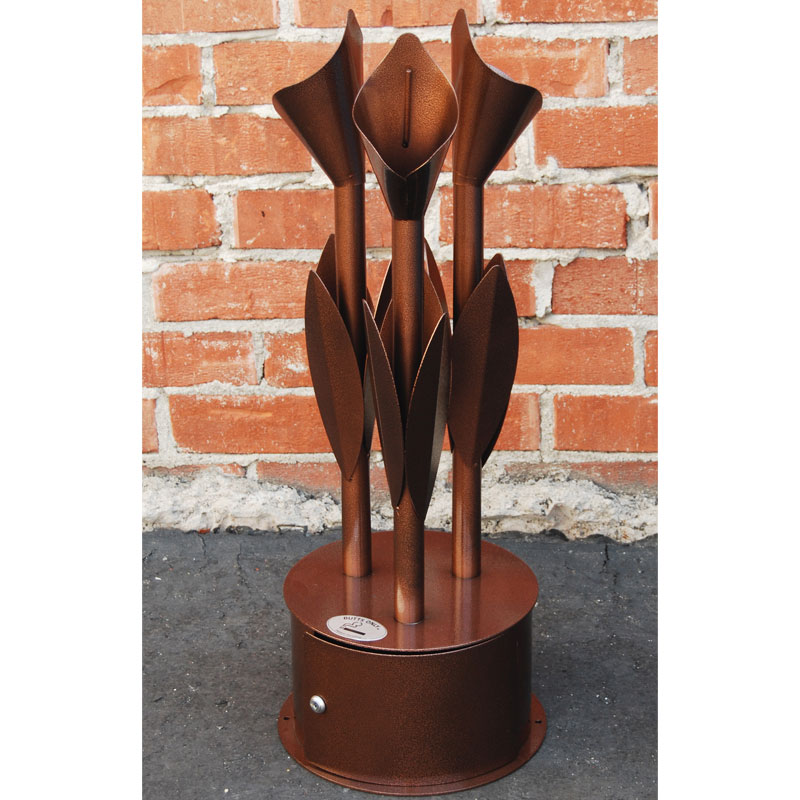 Triple Lily Outdoor Smoking Receptacle
