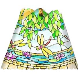 Stained Glass Dragonflies Revolving Spin Shade Night Light - Revolving Decorative Lamp Shades