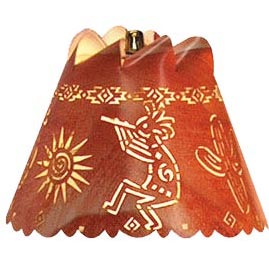 Laser Cut Kokopelli Revolving Spin Shade Night Light - Revolving Decorative Lamp Shades