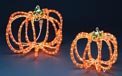 12" &amp; 9" Halloween Pumpkin Ropelight Yard Art Motifs