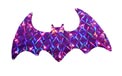 17" W x 9" H Holographic Flying Bat Yard Art - 20 Clear Light Bulbs
