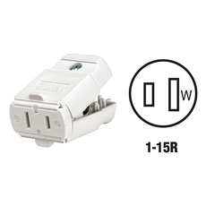 Female End Hinged Cord Connector - 15A 125V 2-Wire 2-Pole 507288