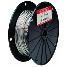 Cooper Campbell [7000227] Uncoated Galvanized Steel Cable - 7 x 7 Construction - 500' Long - 1/16" Dia. - Linear Light Strand Hanging Hardware &amp; Tools
