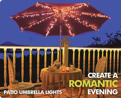 LED Patio Table Umbrella Lights & Outdoor LED Table Umbrella Lighting