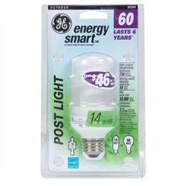 GE Energy Smart™ Compact Fluorescent (CFL) Outdoor Post &amp; Lamp Light Bulb - 14 Watt - Energy Saving Light Bulbs