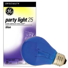 GE Lighting [49724] 25W A19 Decorative Party Light Bulb - Blue - Decor &amp; Accent Light Bulbs