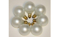 Pearl White Candelabra Base Light Bulbs Lantern Strand Replacement Indoor/Outdoor - 25 Pack - AIS-C7BULBSPW