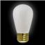 White Ceramic S14 Medium Base Light Bulb - 11 Watt