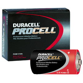 12 Pack Duracell PROCELL [PC1400] Alkaline Batteries - Size "C" - String Lights Batteries