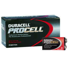 12 Pack Duracell PROCELL [PC1604] Alkaline Batteries - Size "9V" - String Lights Batteries
