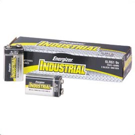 12 Pack Energizer EN22 9V Industrial Alkaline Battery - String Lights Batteries