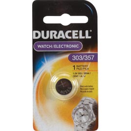 Duracell [303/357] Silver Oxide Watch/Electronics Battery - 1.5 Volt - String Lights Batteries